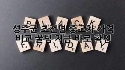 성주군 초전면 중고차 가격 비교 꿀팁🍯 지금 바로 확인!